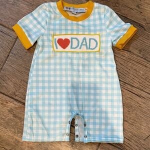 Blue and Yellow Baby Romper
